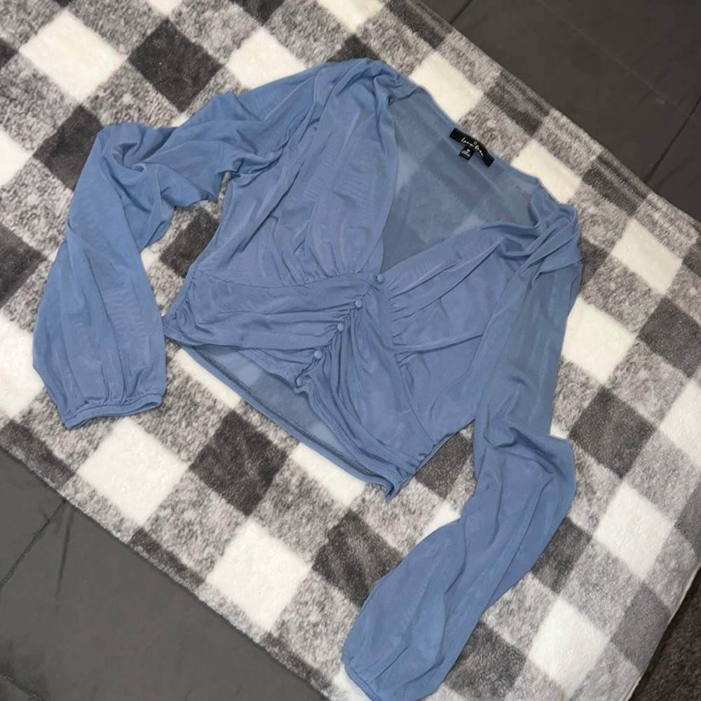 Baby blue dress top